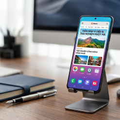 smartphone with clear display for daily use