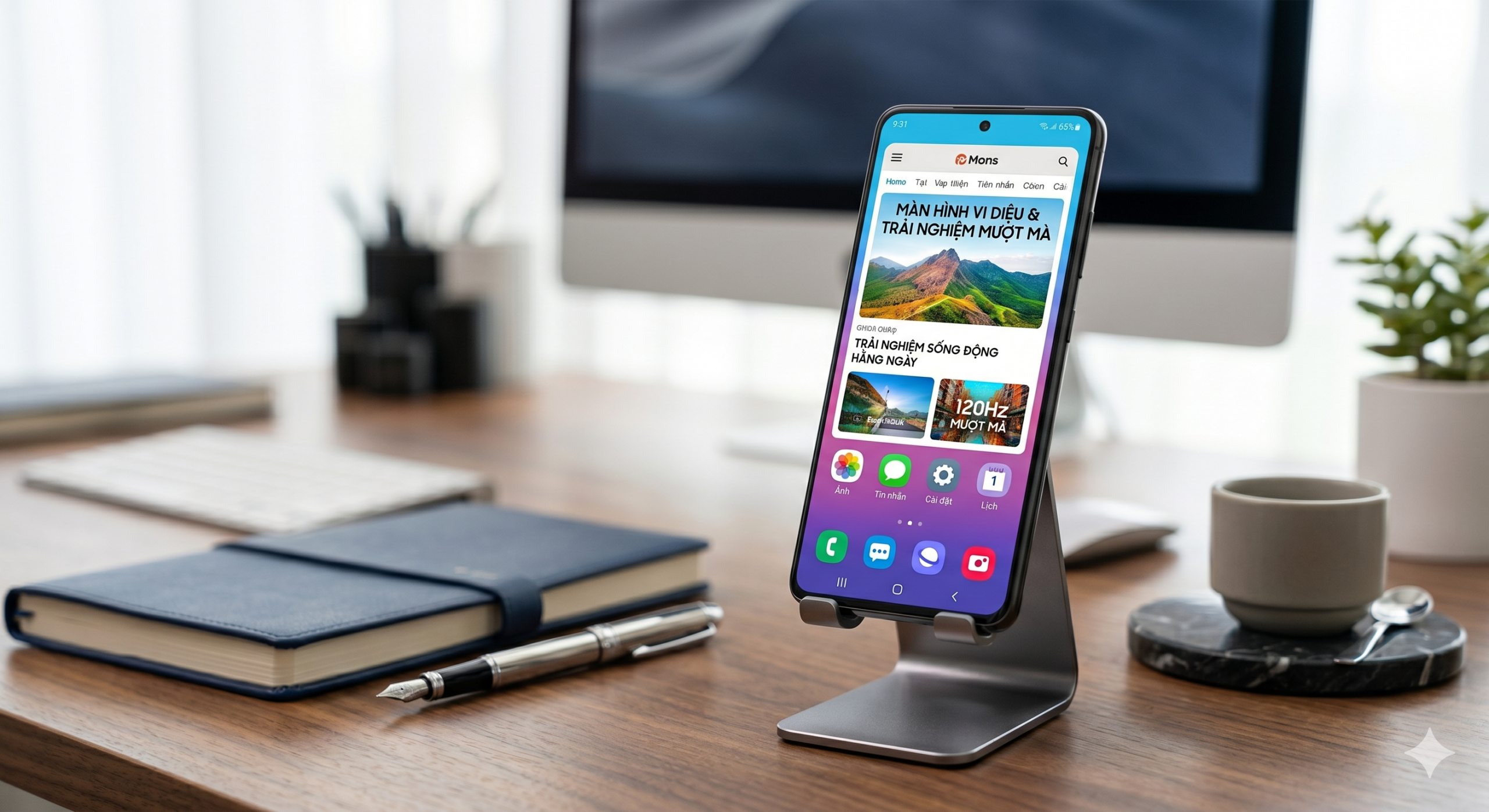 smartphone with clear display for daily use