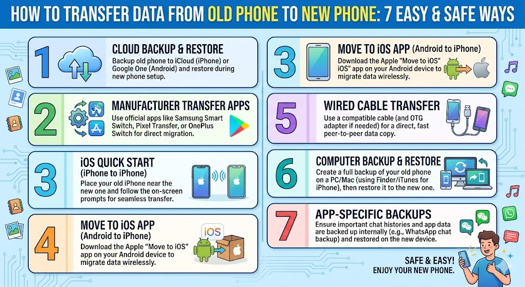 transfer data from old phone to new phone